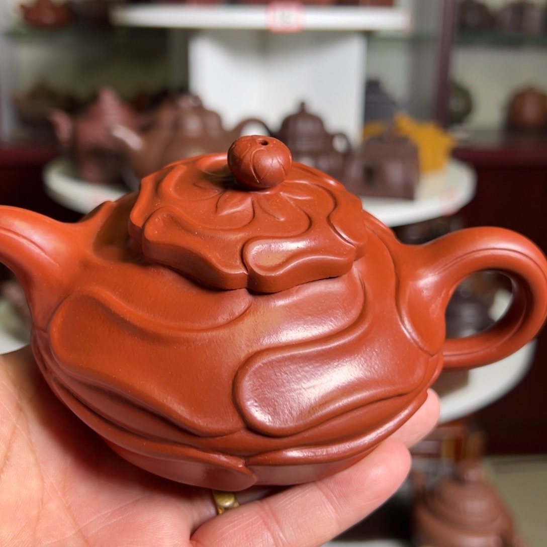 紫砂茶壶原矿风卷葵