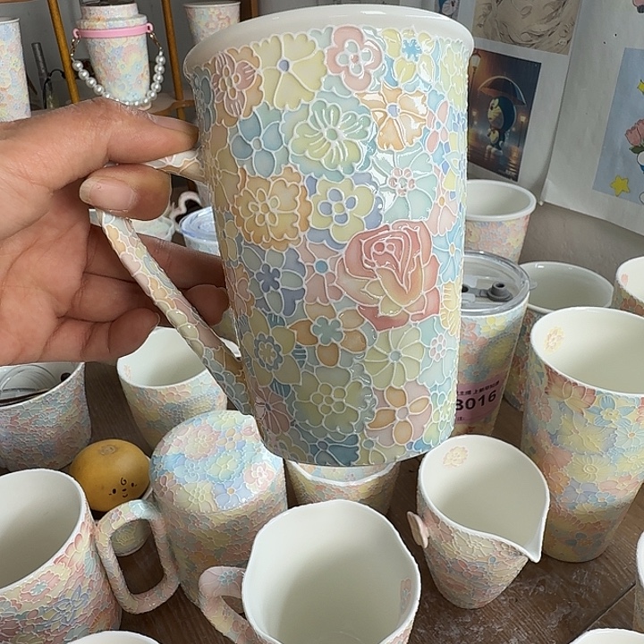 蓝***宇瓷杯子全品无瑕疵8888