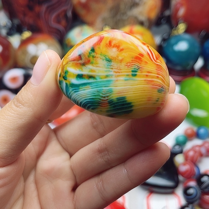 玛瑙/玉髓银S925镀金镶嵌珠宝奇石