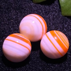 天然精品连中三元黄白条纹缠丝玛瑙圆珠散珠尺寸14mm