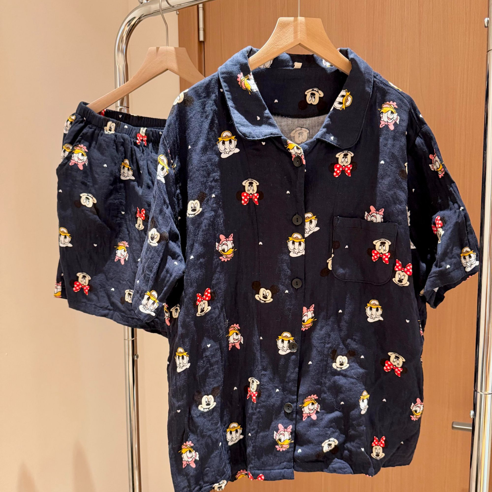 甜美可爱米奇印花睡衣女夏季新款短袖学生卡通宽松舒适家居服套装