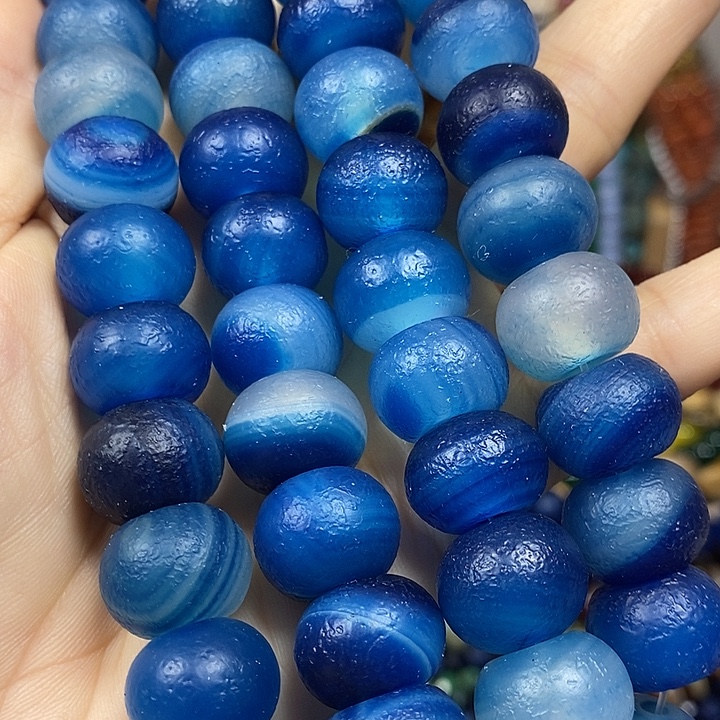 玛瑙/玉髓未镶嵌珠宝半成品橘皮老哦玛瑙算盘珠卡15mm