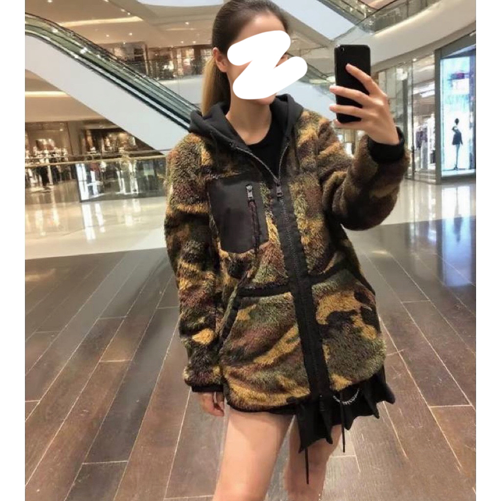 99新 MONCLER 001842 拼色聚酯纤维泰迪绒夹克外套 XL码