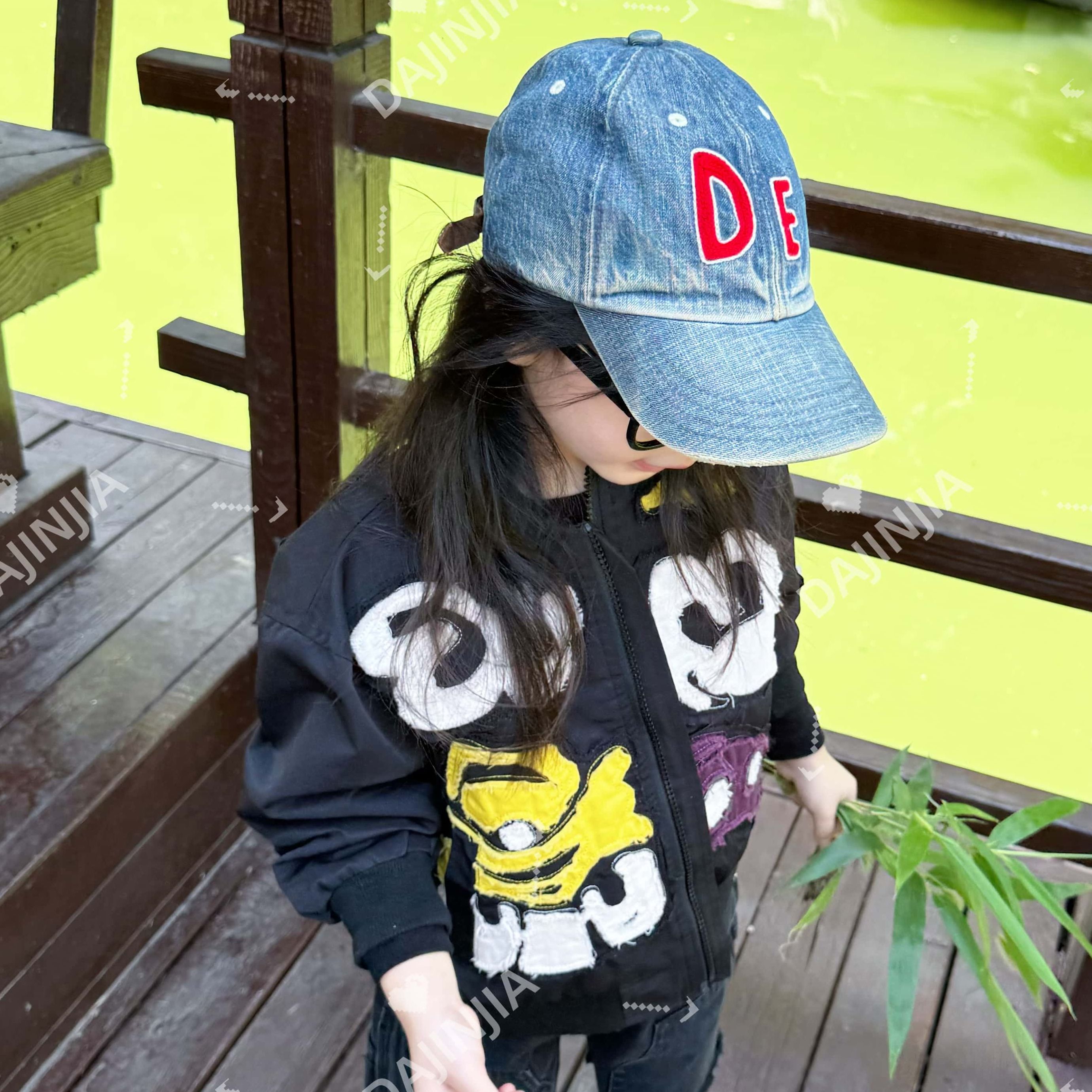 【清仓】美式潮牌卡通刺绣潮酷痞帅高街棒球夹克童装外套