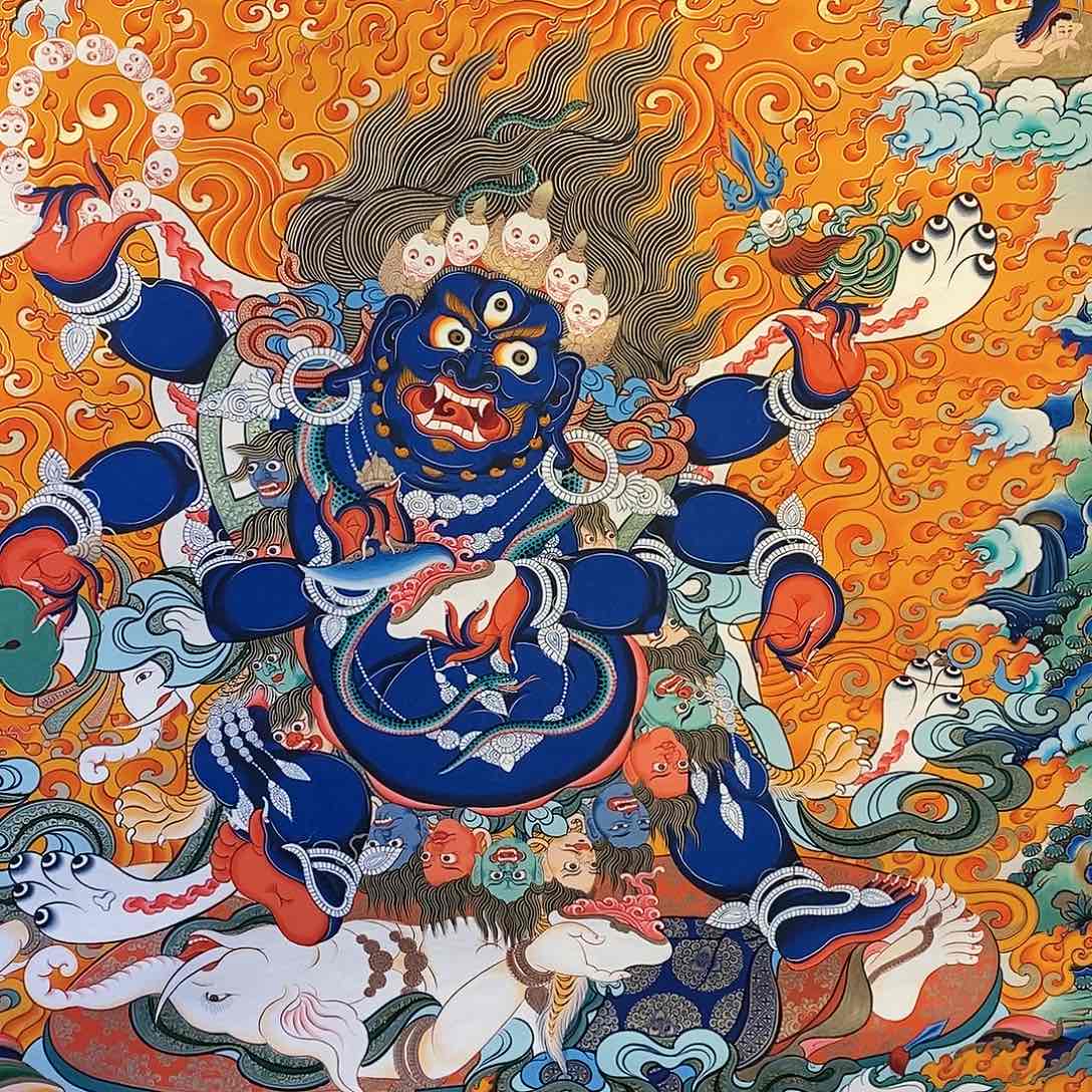 装裱画晖*子青海热贡手绘唐卡画芯