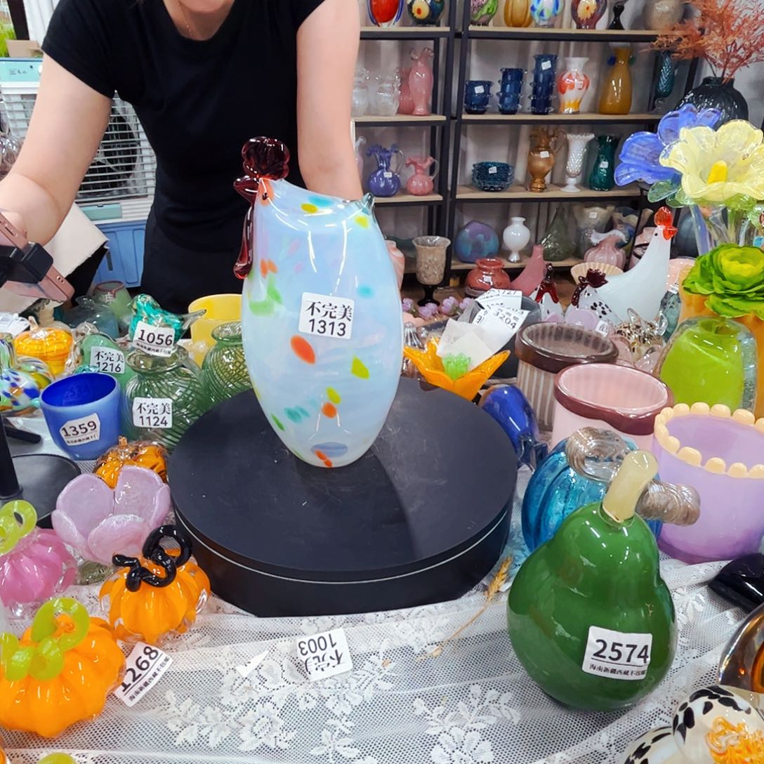 微家悦琉璃花瓶摆件