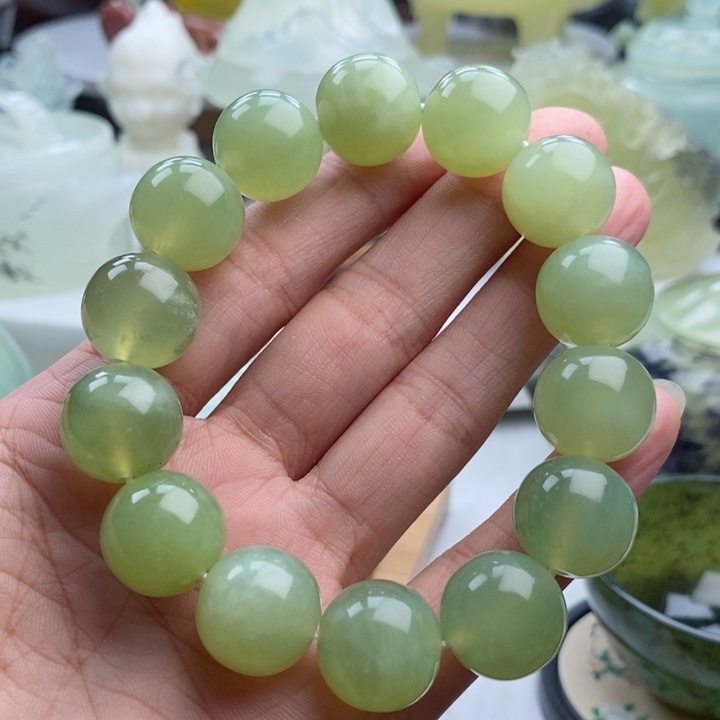 岫玉四大名玉手串1.6未镶嵌