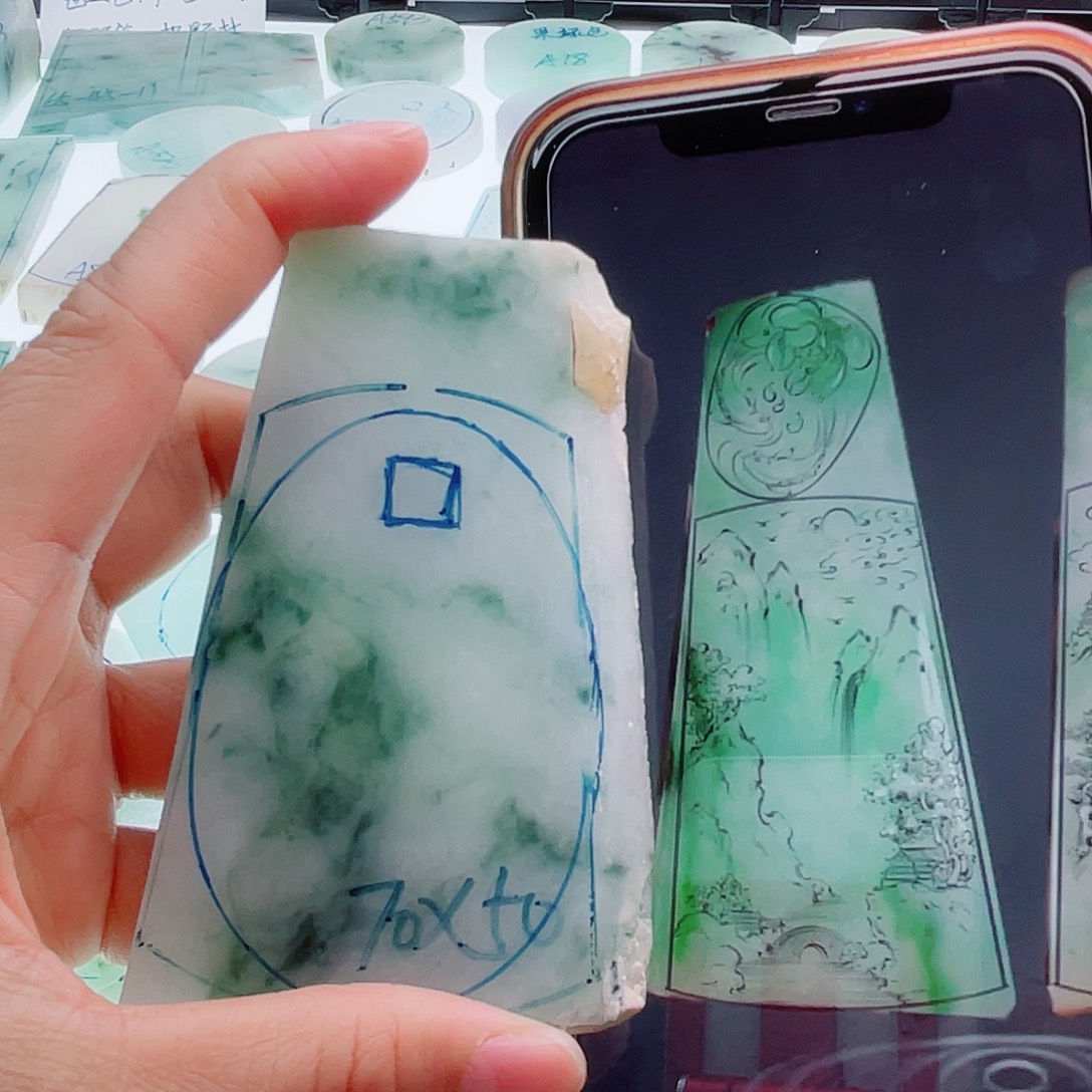 定制翡翠未镶嵌天然缅甸翡翠A货