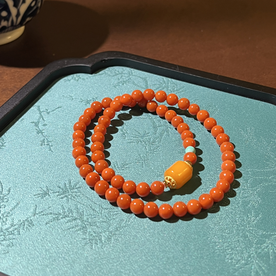 锦绣天然南红玛瑙多圈手串多样性发其一南红手串