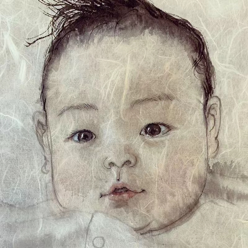 草木染纯手工雁楮清水云龙34×69cm25张 半生半熟