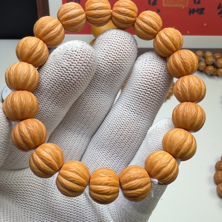 猴头核桃手串金丝十二棱