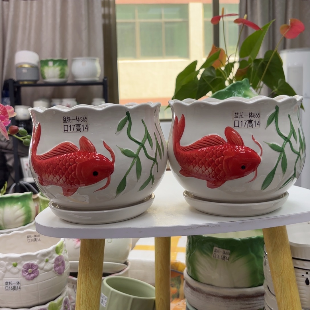 @夏西陶瓷花盆@@5865