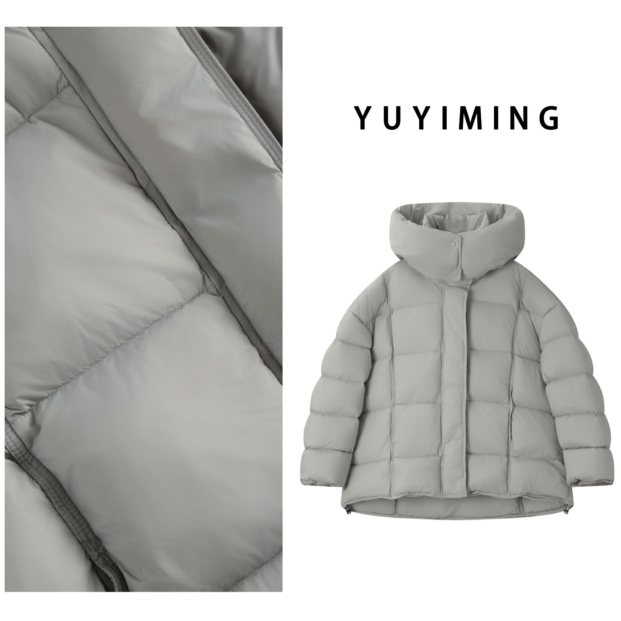 冬季新款白鸭绒羽绒服短款纯色百搭外套