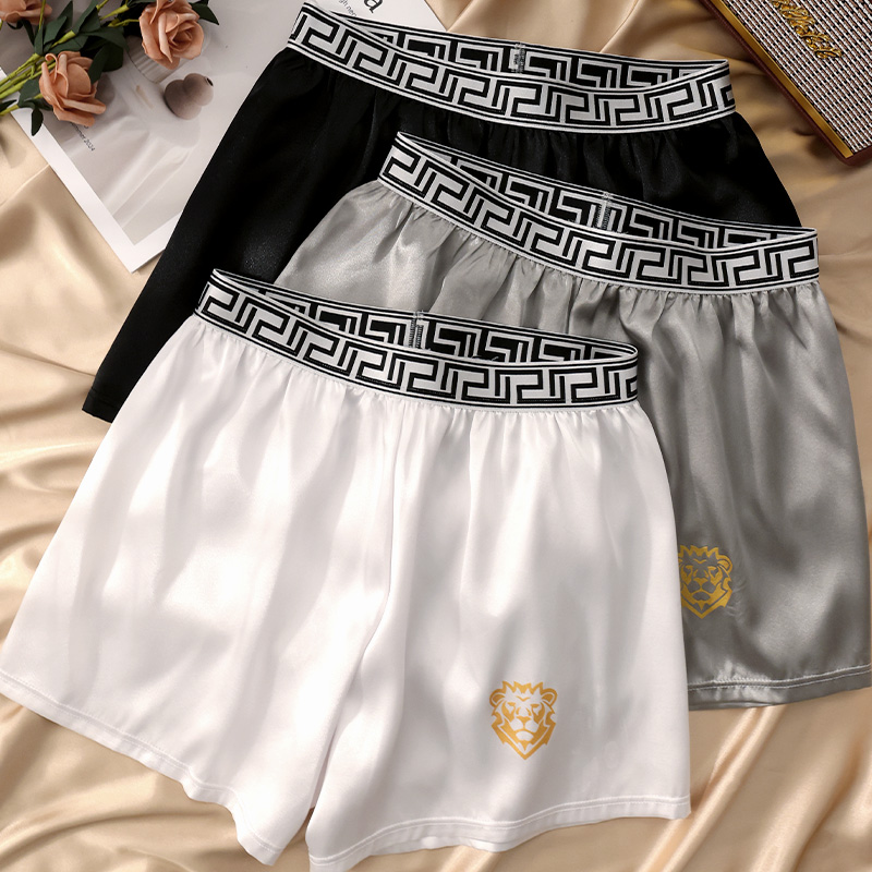 冰丝男士内裤透气舒适裤衩个性潮流抗菌阿罗裤时尚新款休闲四角裤