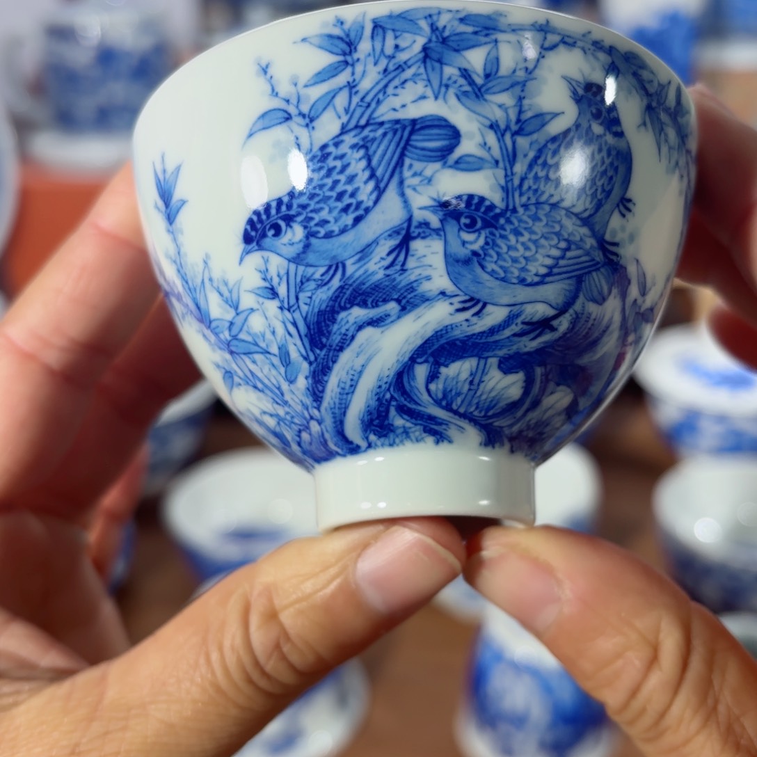 杯全手工全手绘陶瓷