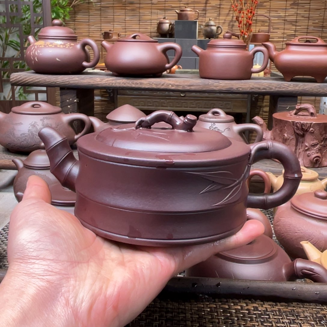 紫砂茶壶宜兴原矿紫砂手工制320