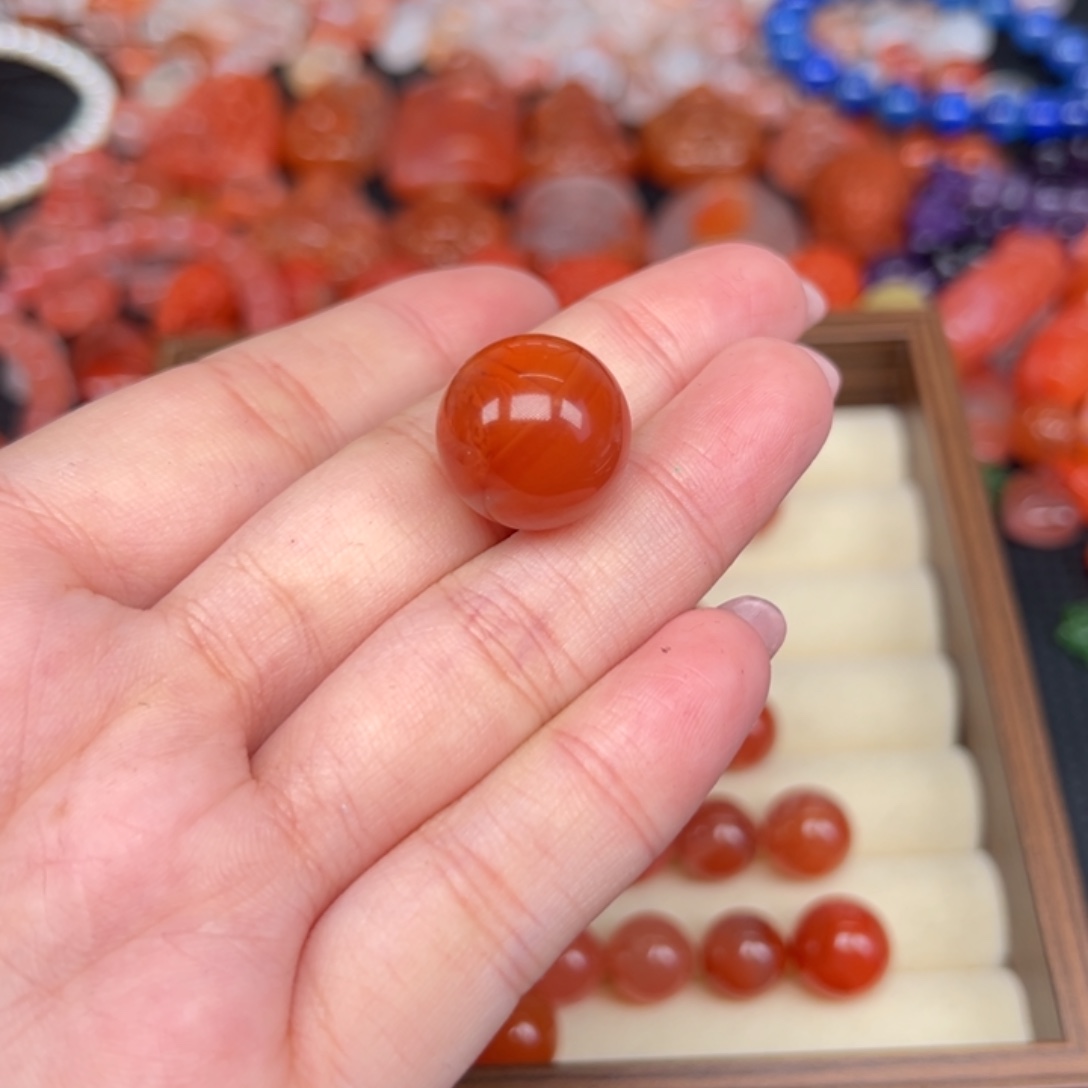 孤***火南红玛瑙未镶嵌吊坠(不含链)