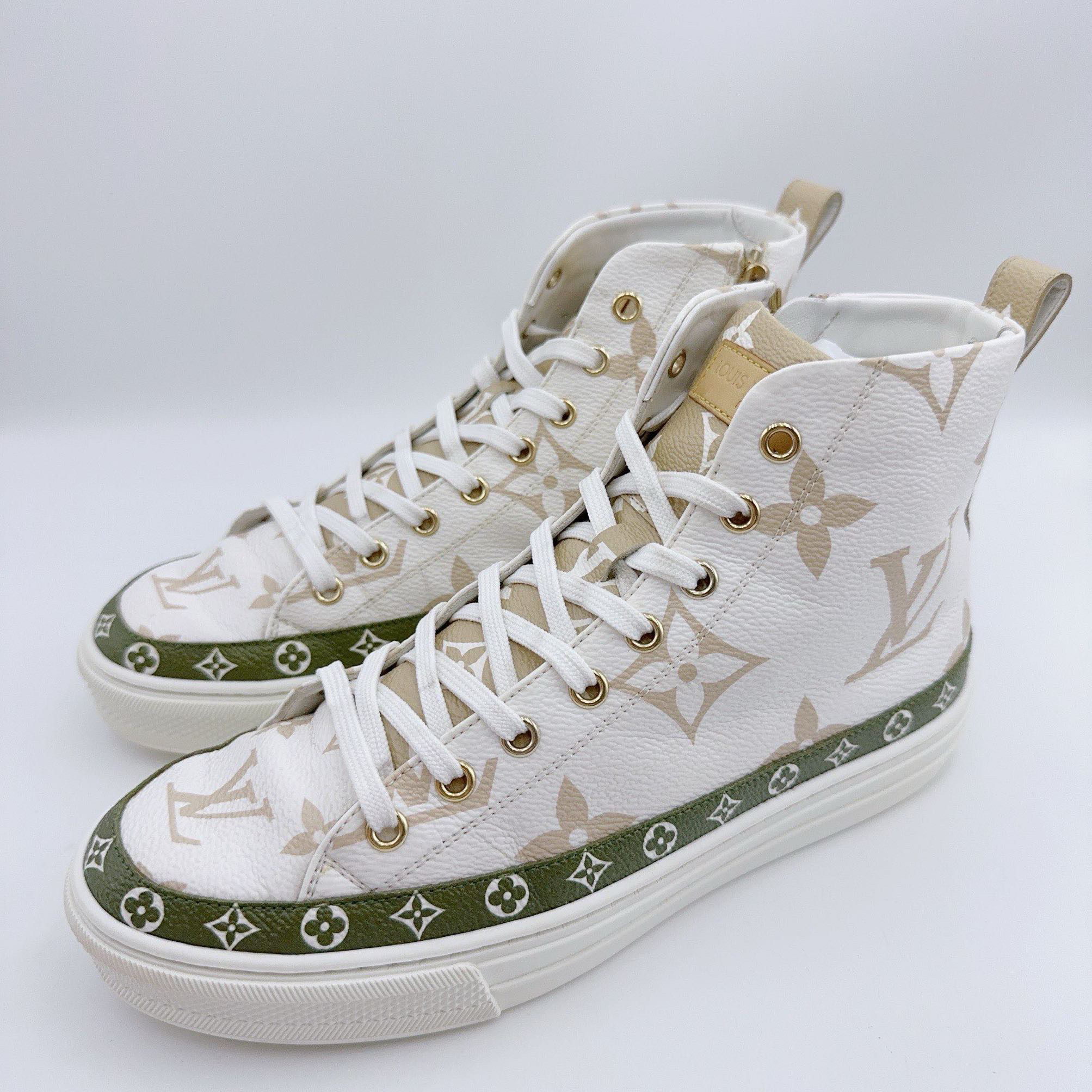 95新 LouisVuitton/路易威登 37码/印花高帮板鞋/01798