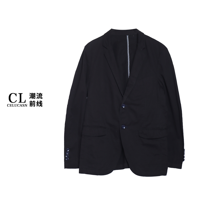 H5PBX001#秋季男士青年纯色休闲商务薄款透气韩版西装棉外套