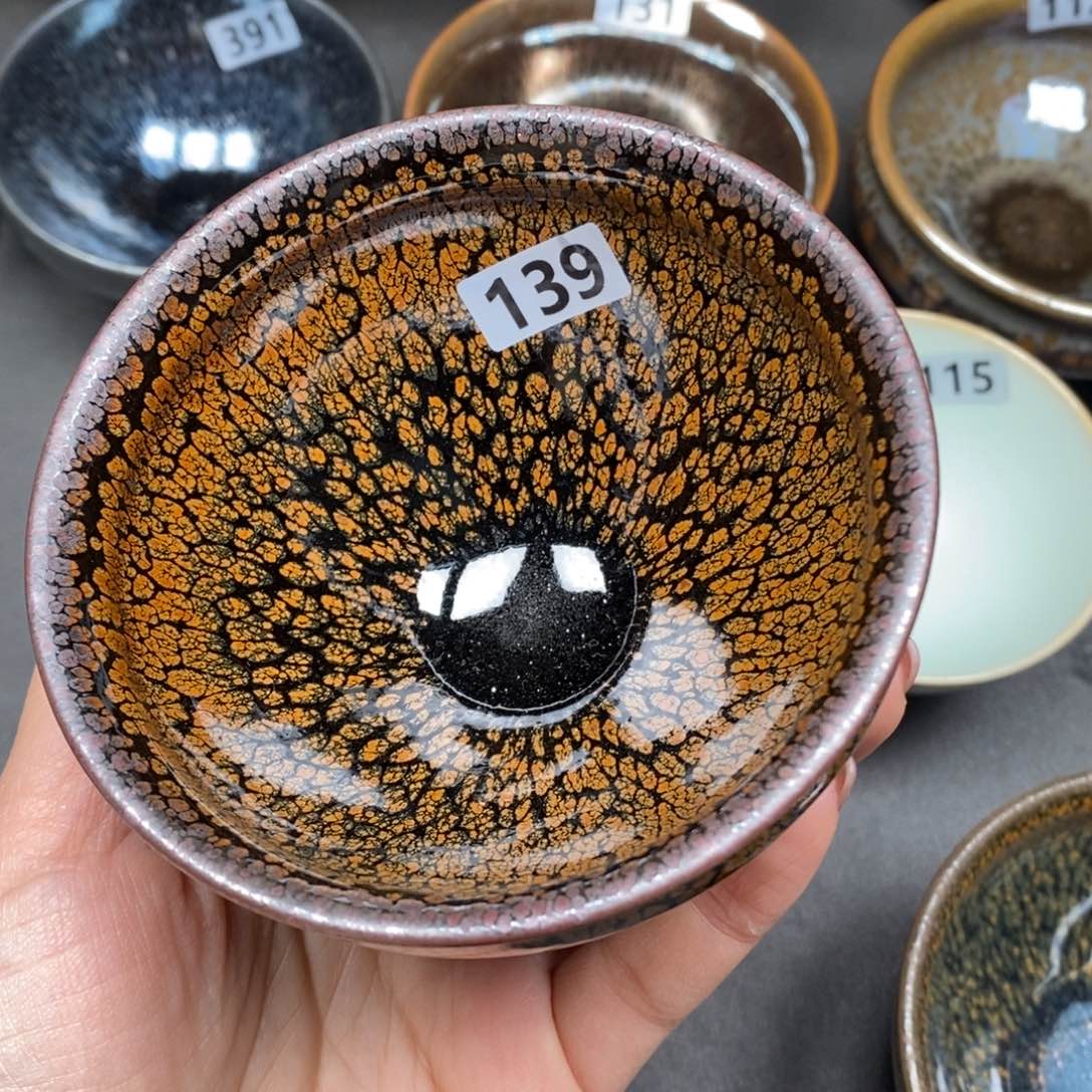 狮***子茶盏建窑建盏主人杯139