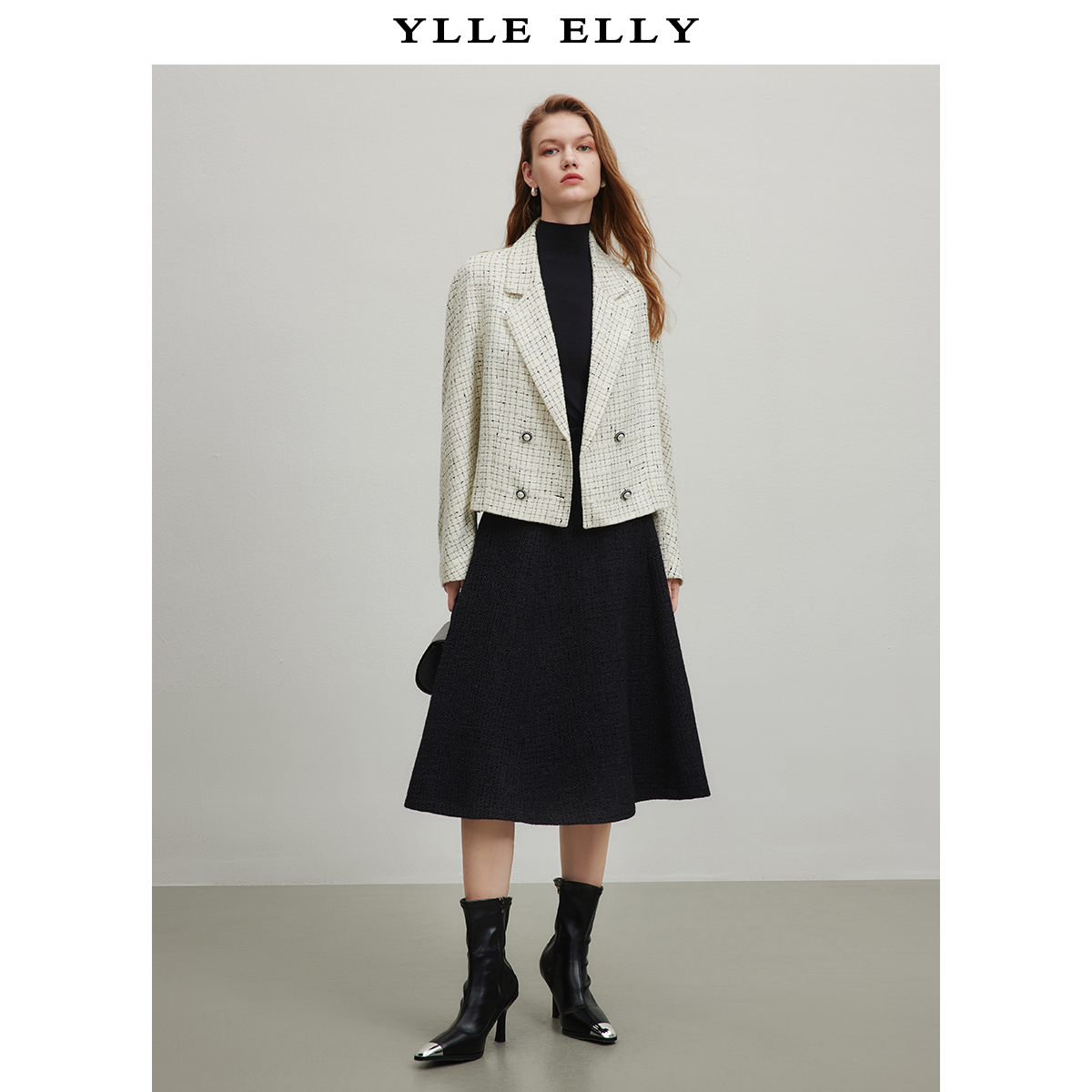 【曼德诗】纯色设计款小香风外套Y421300477