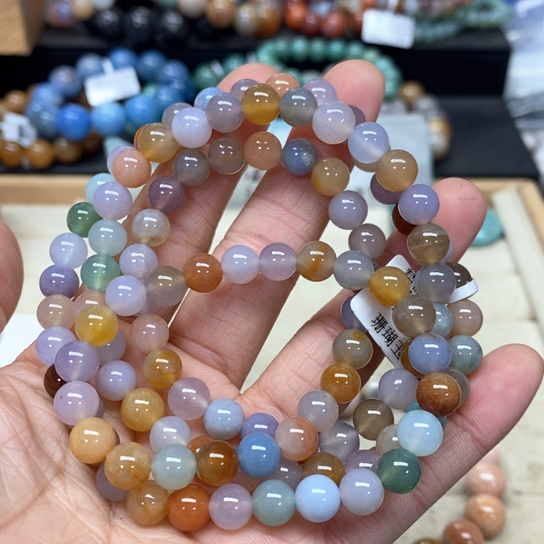 硅化珊瑚（珊瑚玉）手链未镶嵌005