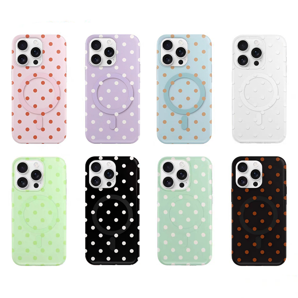 【巴黎假日 波点调色盘】磁吸壳苹果1416Promax手机壳iPhone15 