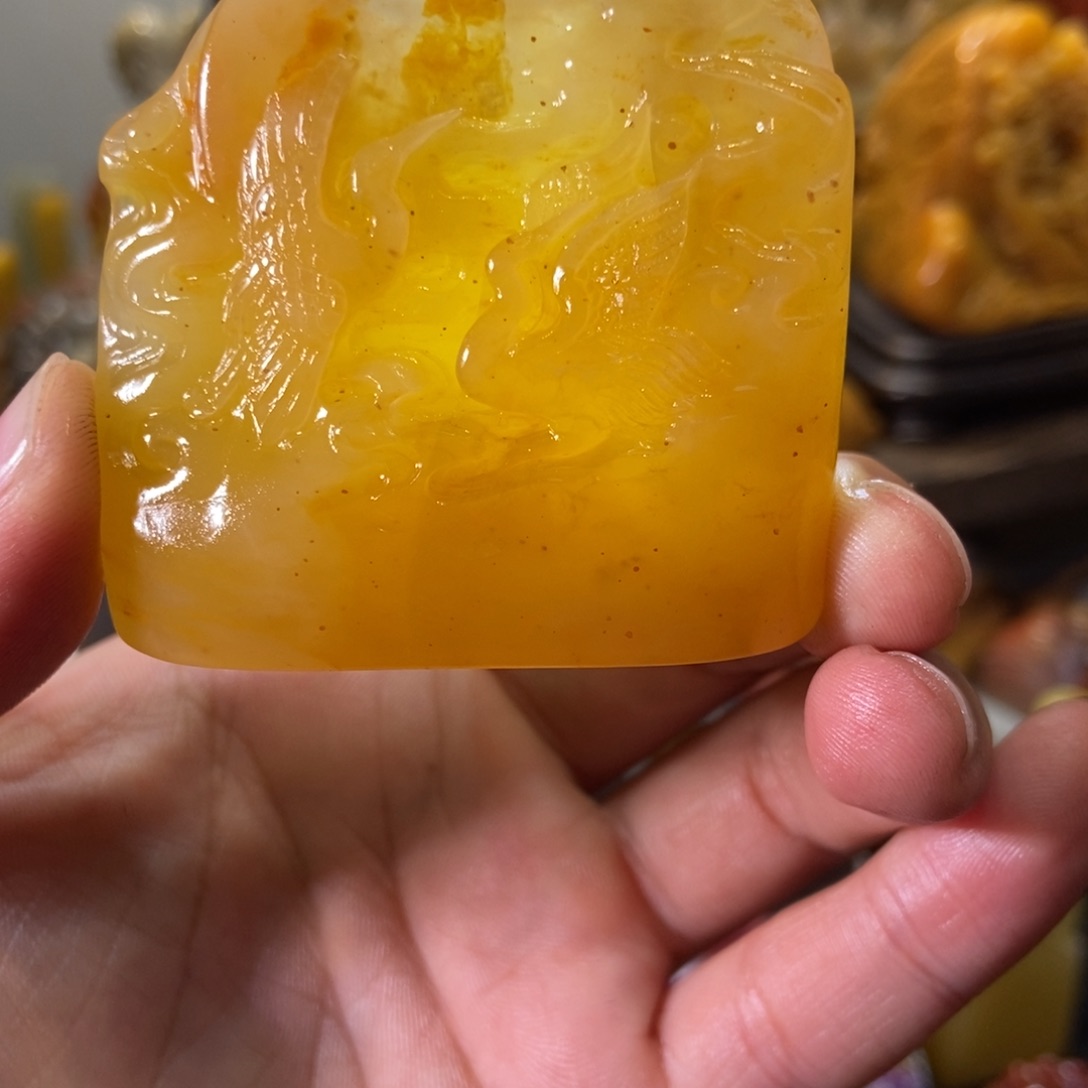 寿山石印石结晶老挝