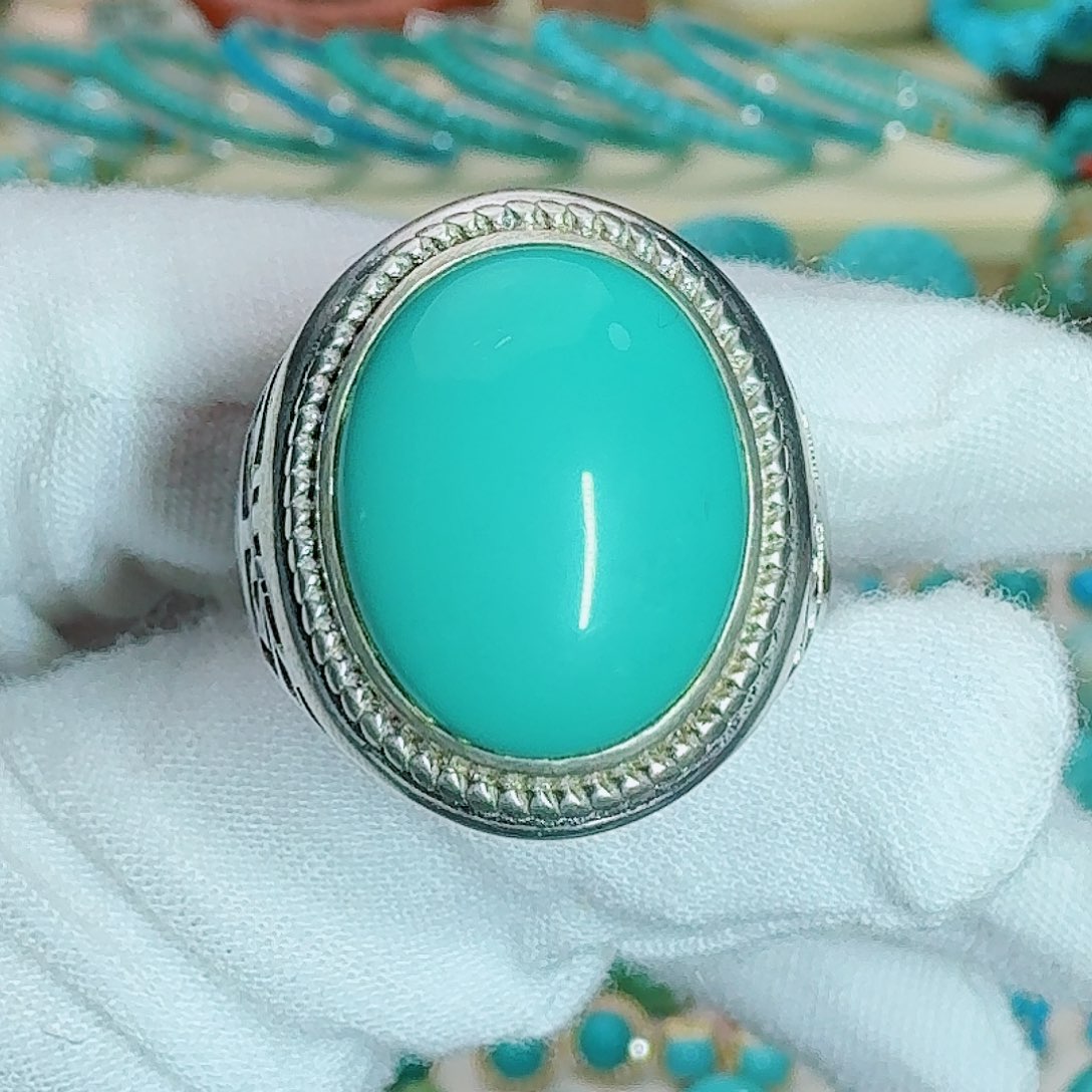 绿松石银S925镶嵌珠宝奇石