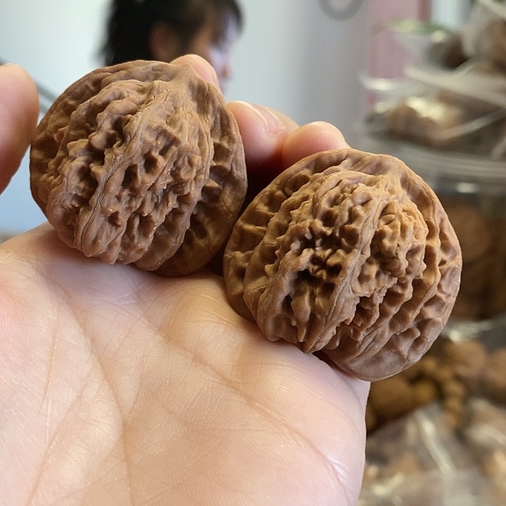 把件文玩核桃41.5四座楼红皮