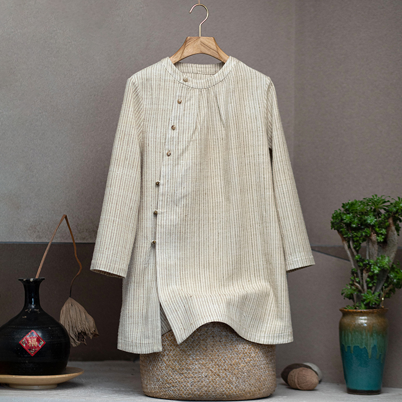 原创女装长袖时尚复古宽松中长款设计师款