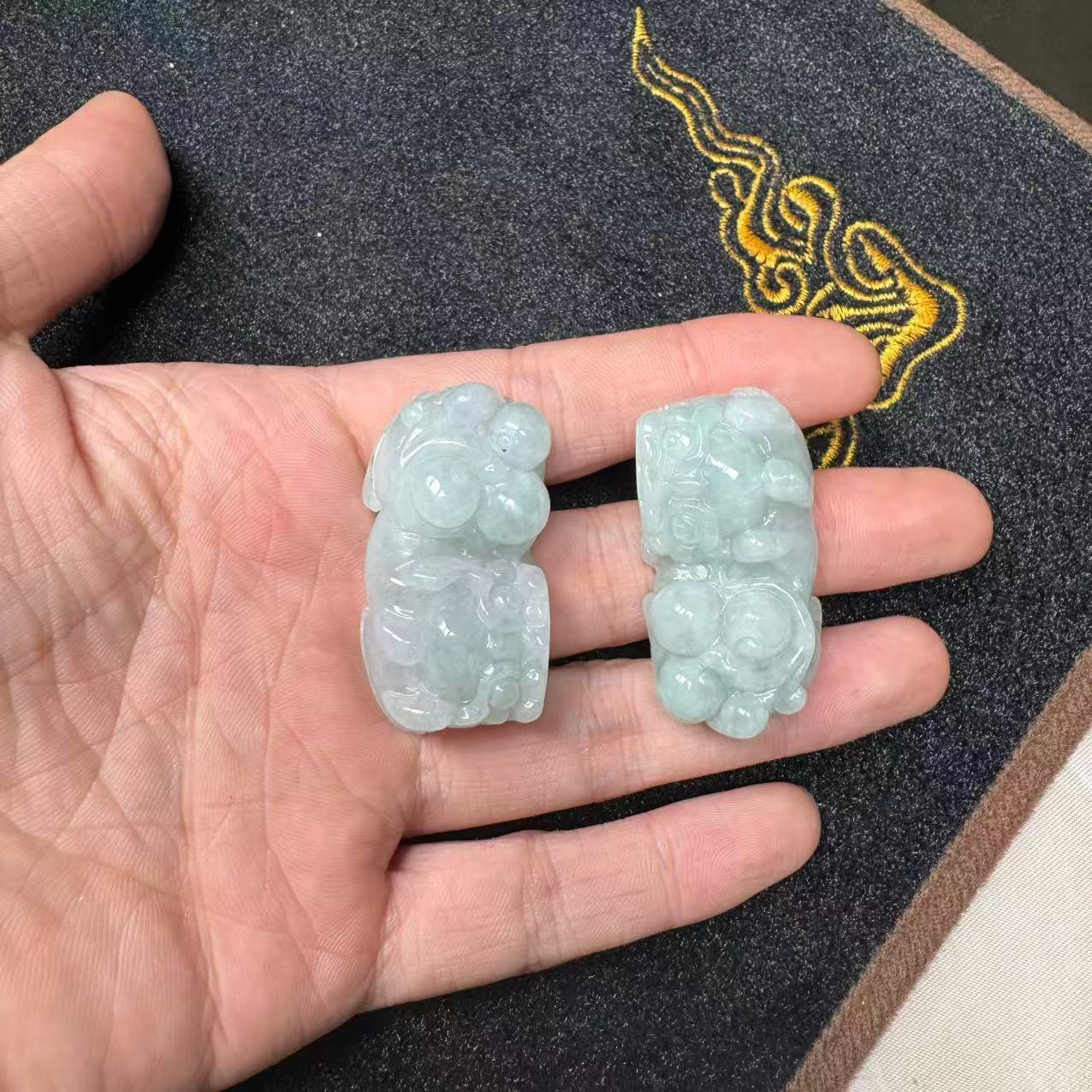 天然缅甸a货翡翠貔貅吊坠 V1768—多样性发一