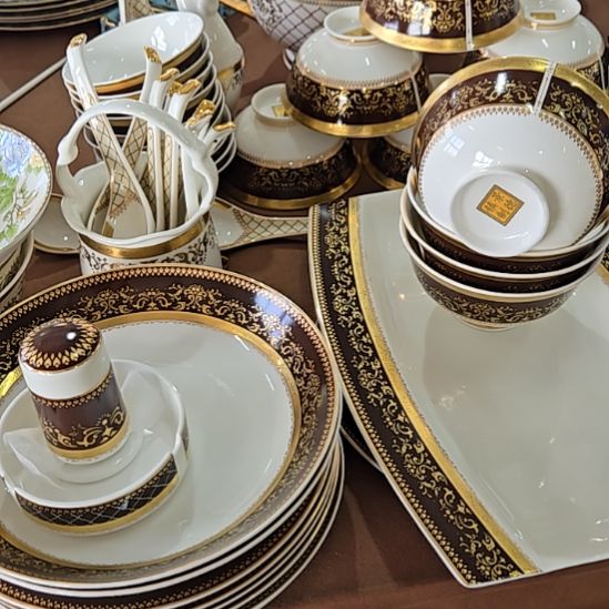 炒***姐瓷片珐琅彩套装60头正品66666666