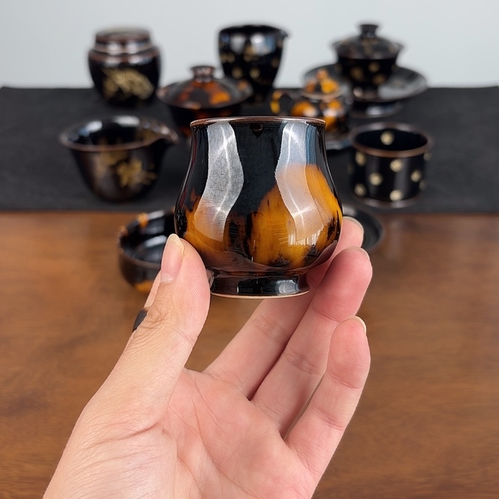 瓷玳瑁釉凯恩闻香杯