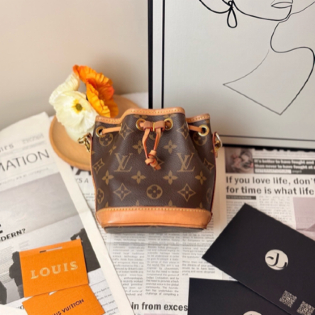 95新 LouisVuitton/路易威登 抽绳水桶老花 芯片款/JW6339