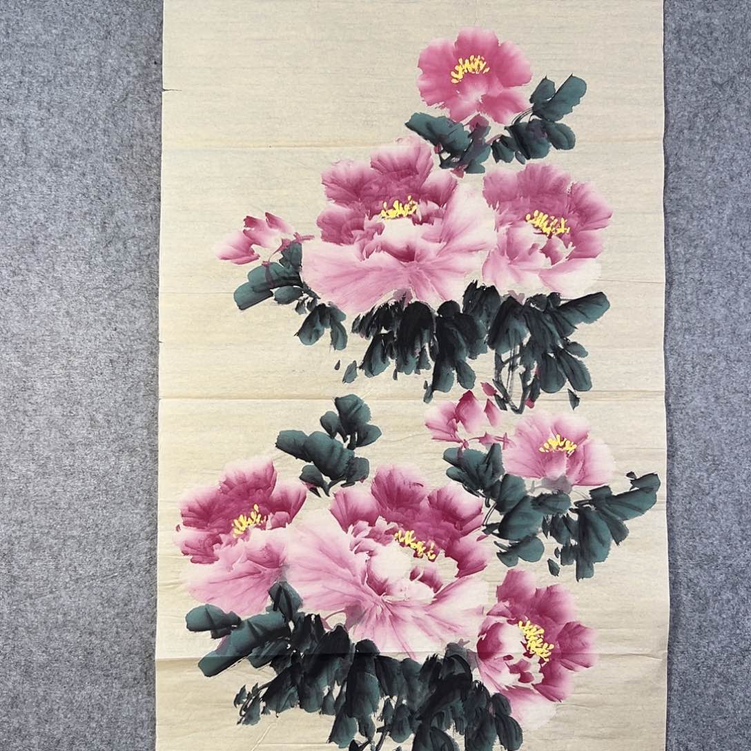 国画379 牡丹花等经济植物资源丰富