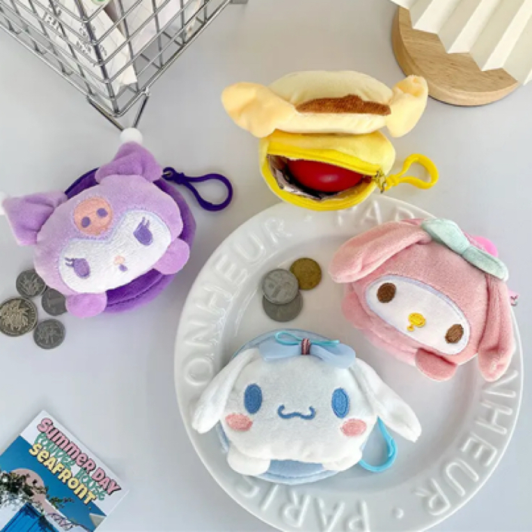 可爱美乐蒂库洛米微缩化妆品零钱包挂件耳机收纳包卡通公仔挂饰