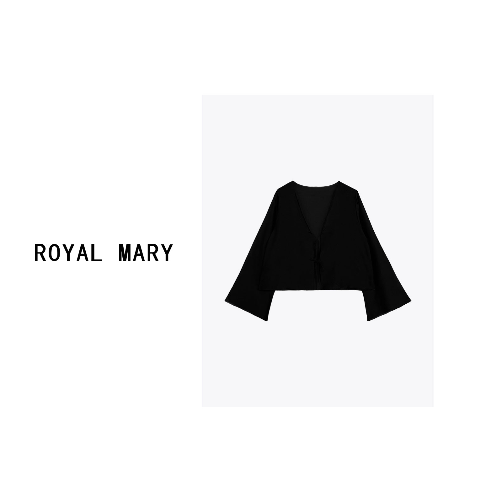 ROYAL MARY高奢时尚气质百搭纯色外穿透气罩衫夏季开衫WU001