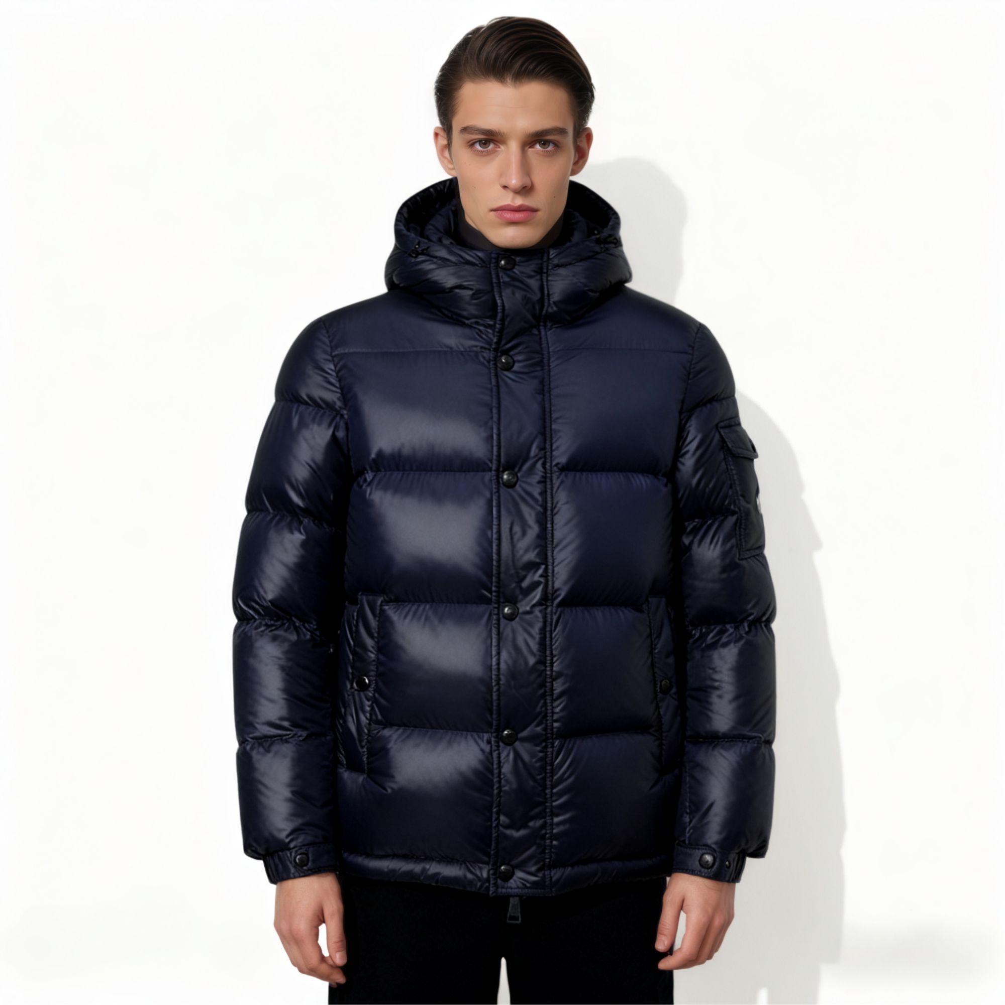 2025/意大利奢品 冬季新款男士鹅绒连帽羽绒服时尚休闲百搭