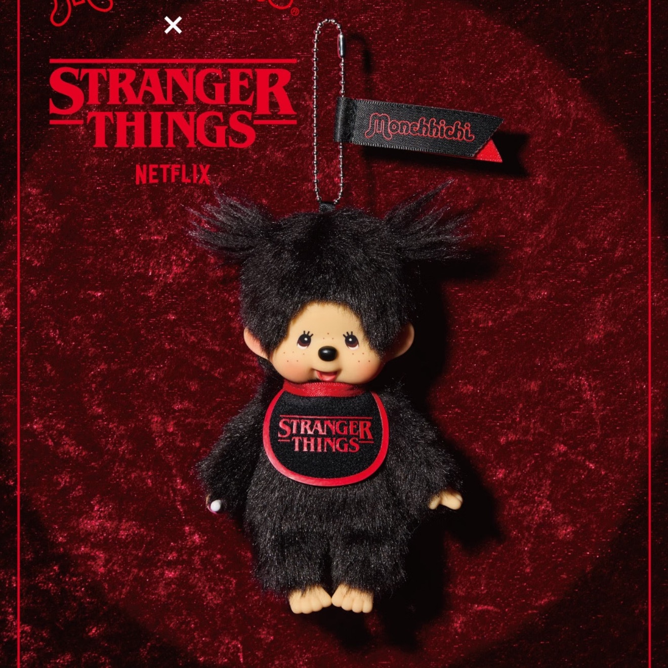 【福冈限定】Monchhichi 怪奇物语 联名 蒙奇奇钥匙扣玩偶