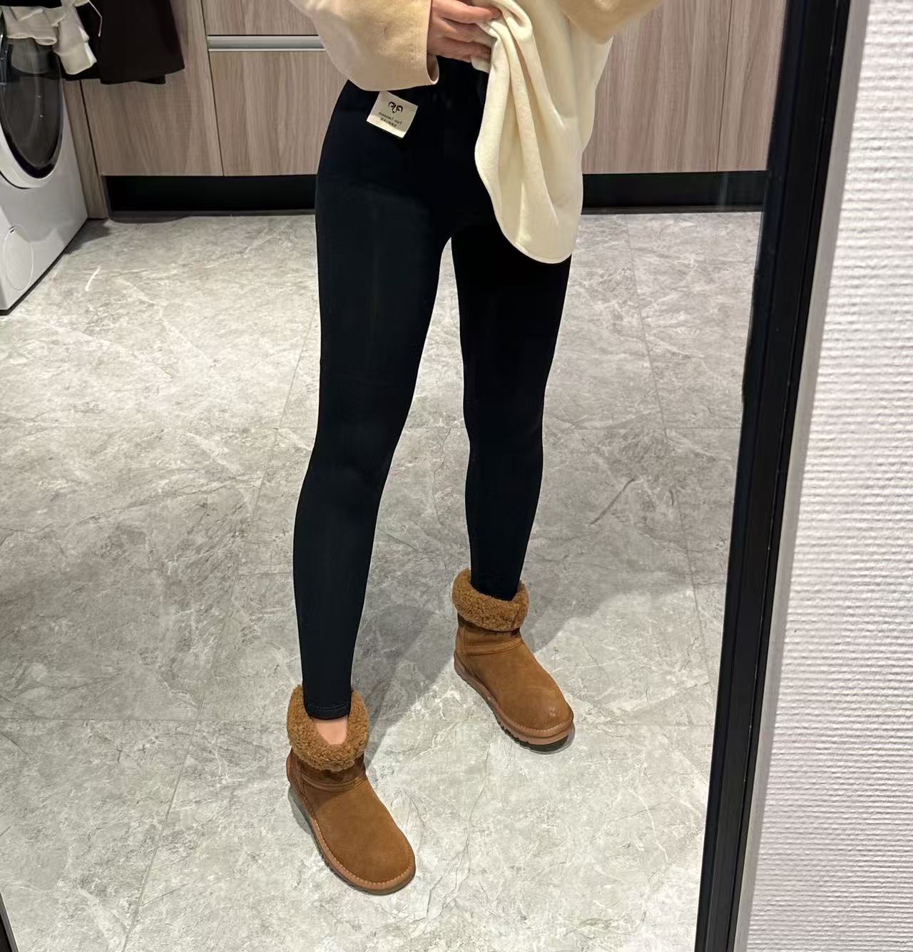 【汐汐女装二店】小个子定制高腰保暖简约紧身打底长裤 XXA2510050