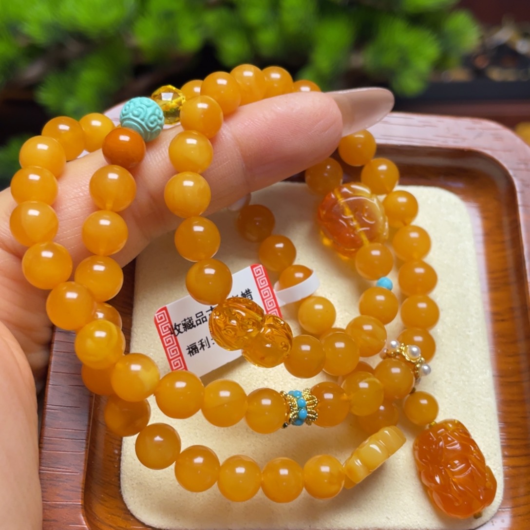 蜜蜡手链未镶嵌手串