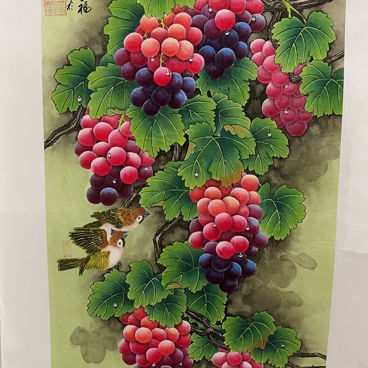 国画黄春香国画葡萄002尺寸90*50