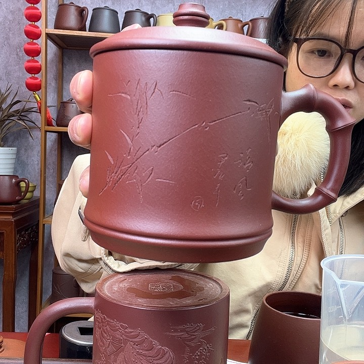 紫砂茶杯原矿紫砂杯