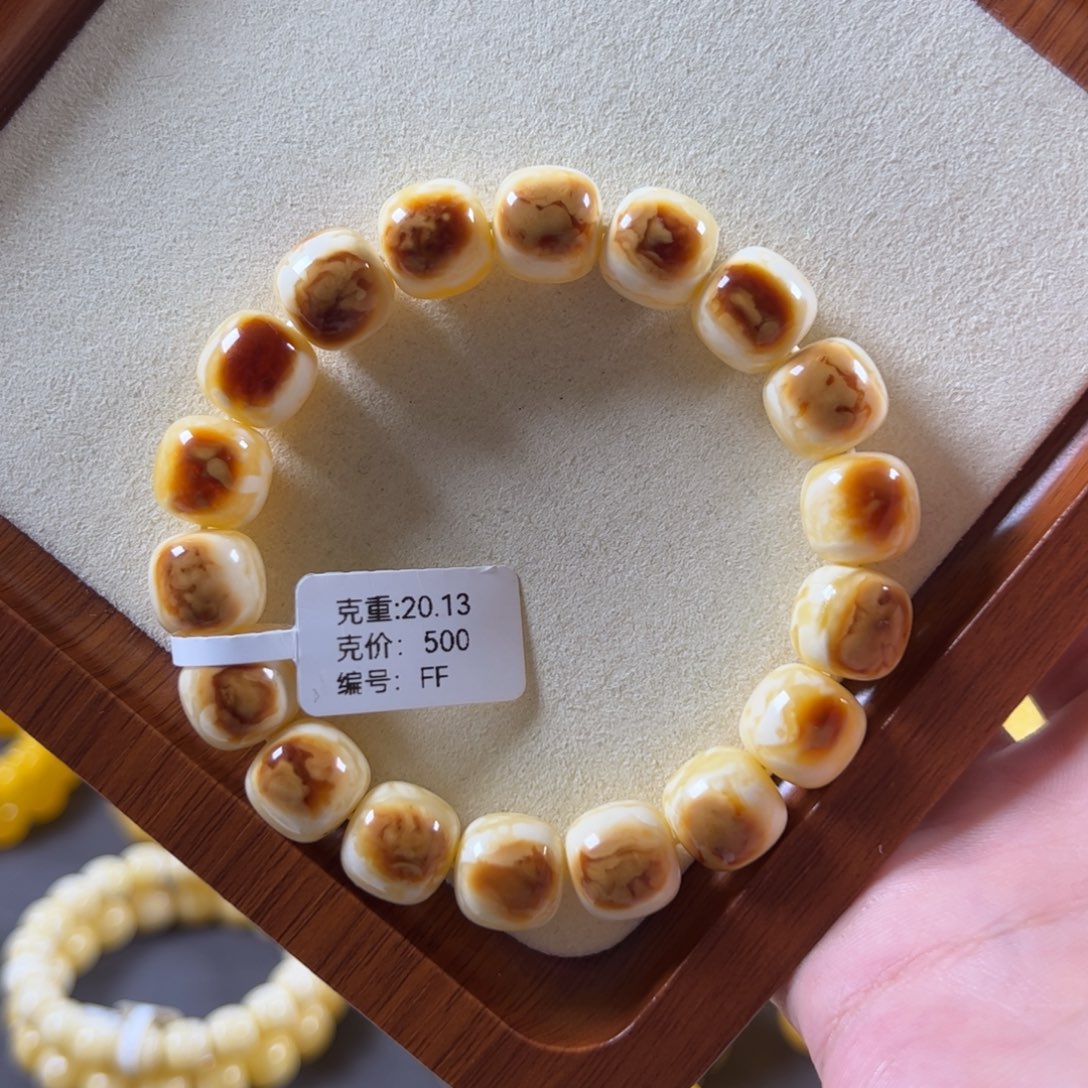 裸石蜜蜡未镶嵌12mm焦皮满蜡奶橘沁色老型ff