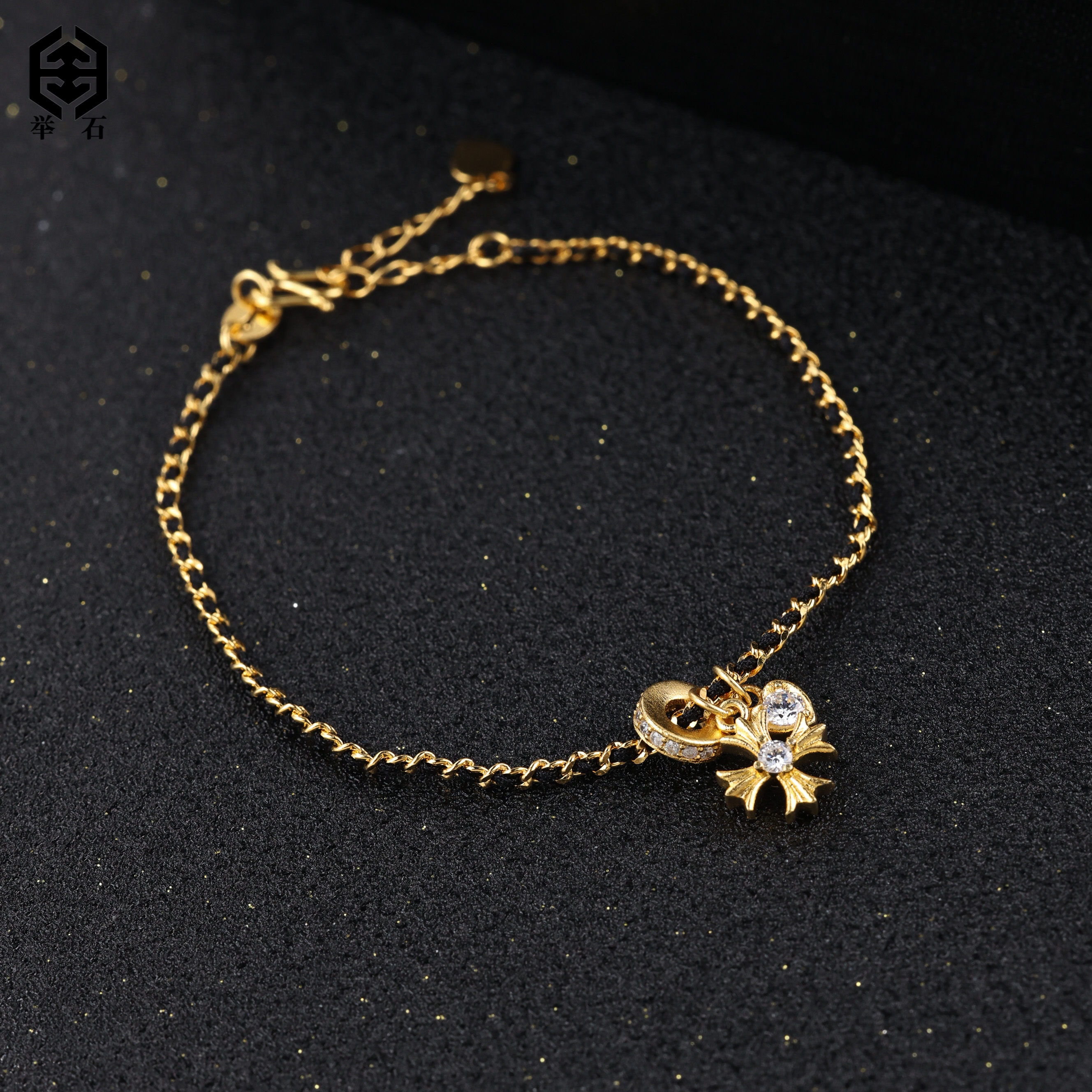 足银合成锆石银制品 【举石】X11-4505-145足银手链(一件/多样性）X