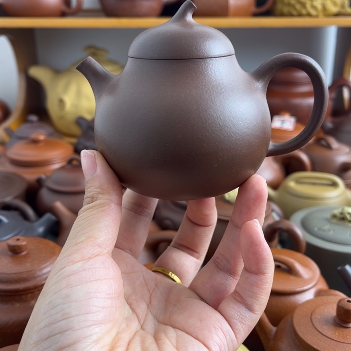 茶壶紫砂180cc紫泥半手
