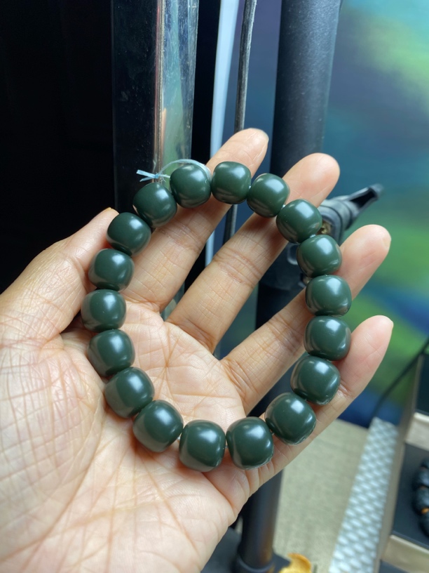 天然和田玉蓝调卡13老型珠