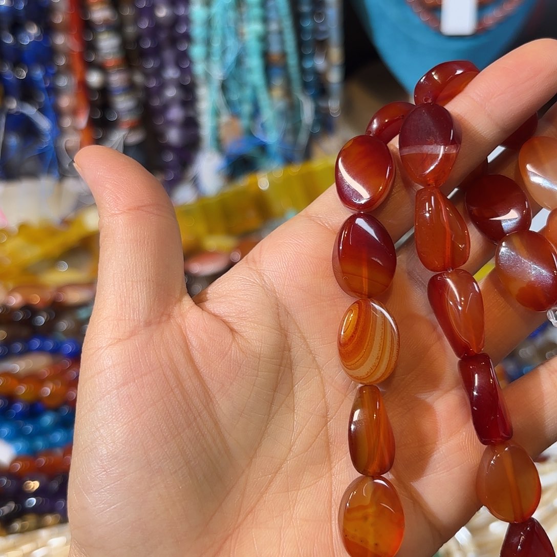 玛瑙/玉髓合金珠宝半成品红玛瑙妞妞