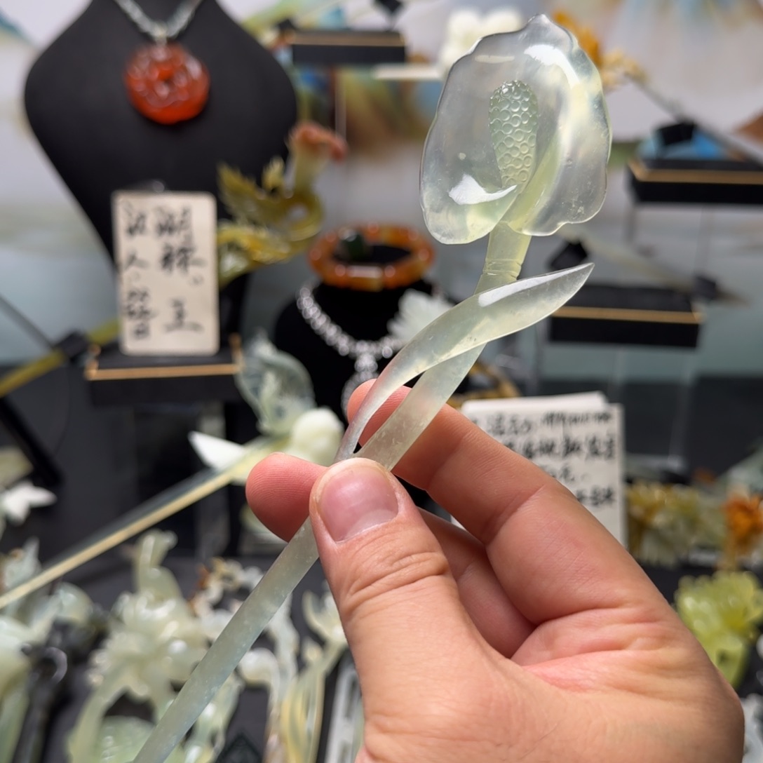 未镶嵌蛇纹石玉发饰